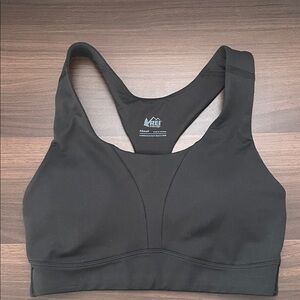 REI Women's Sleek Black Sports Bra